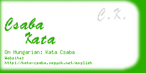csaba kata business card